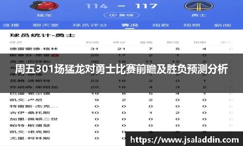 周五301场猛龙对勇士比赛前瞻及胜负预测分析
